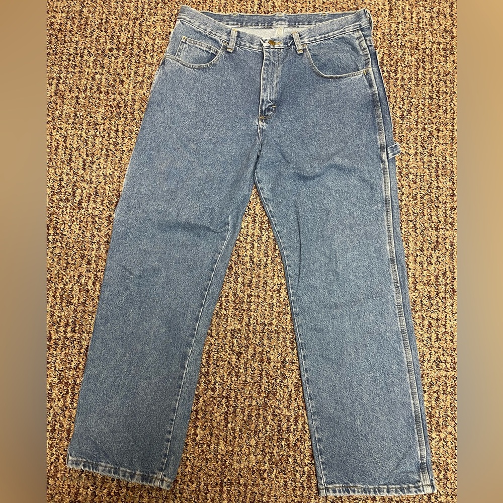 Red Kap Men’s Straight Leg Blue Jeans, Size 34x30